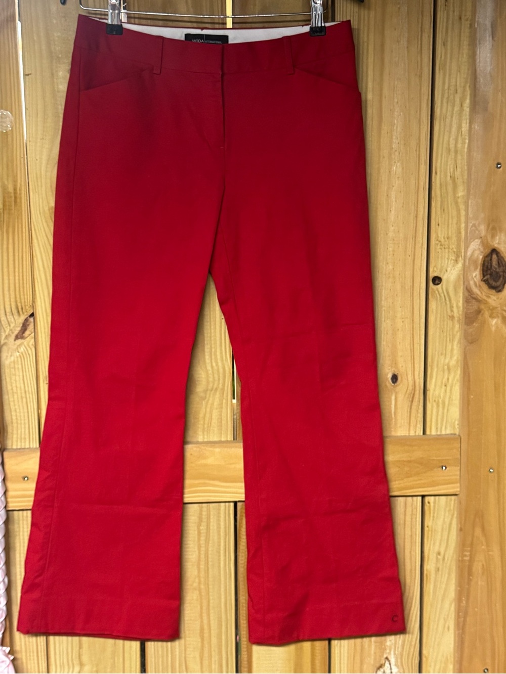 Moda International Red Boot Cut Jeans